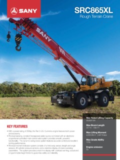 Sany SRC865XL Specifications