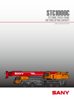 Sany STC1000C Specifications
