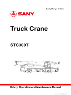 Sany STC300T Specifications