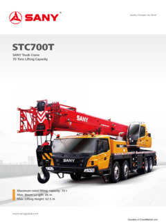 Sany STC700T Specifications