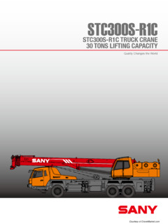 Sany STC300S-R1C Specifications