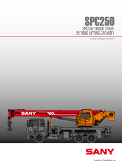 Sany SPC250 Specifications