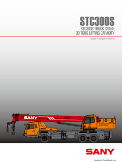 Sany STC300S Specifications