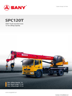 Sany SPC120T Specifications