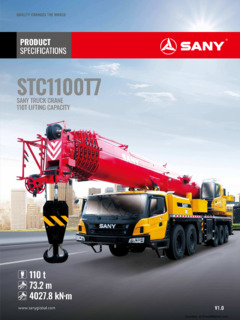 Sany STC1100T7 Specifications