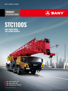 Sany STC1100S Specifications