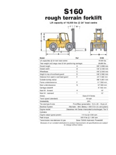 Sellick S160 Specifications