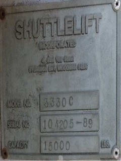 Shuttlelift 3330C Specifications