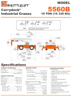 Shuttlelift 5560B Specifications