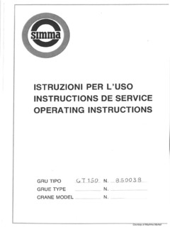 Simma Potain GT 150 1.5 Specifications