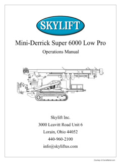 Skylift Super 6000 Low Po Specifications