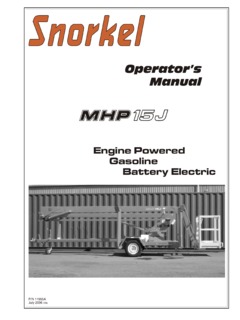 Snorkel MHP15J Specifications