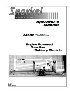 Snorkel MHP12/34J Specifications