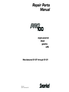 Snorkel PRO100 Specifications
