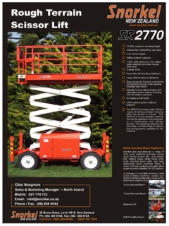 Snorkel SR2770 Specifications