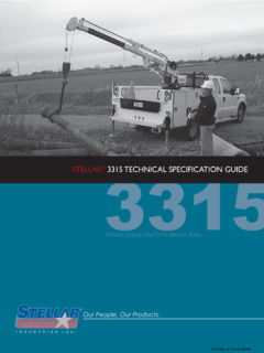 Stellar Industries Inc. 3315 Specifications