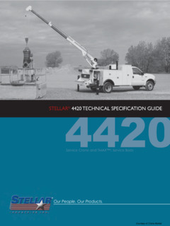 Stellar Industries Inc. 4420 Specifications