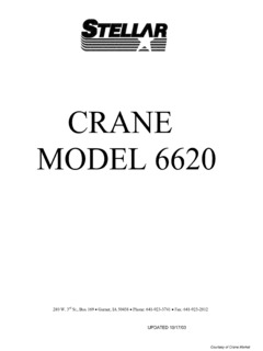 Stellar Industries Inc. 6620 Specifications CraneMarket