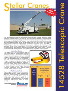 Stellar Industries Inc. 14528 Specifications