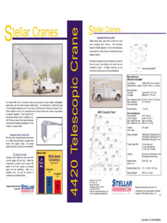 Stellar Industries Inc. 4420 Specifications