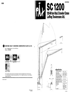 Sumitomo SC 1200 Specifications