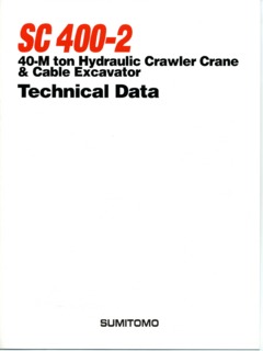 Sumitomo SC 400-2 Specifications
