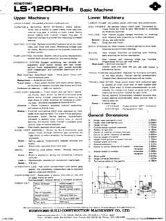 Sumitomo LS-120RH-5 Specifications