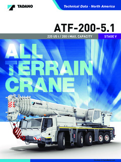 Tadano ATF 200-5.1 Specifications