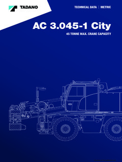 Tadano AC 3.045-1 City Specifications
