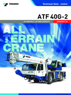 Tadano ATF 40G-2 Specifications