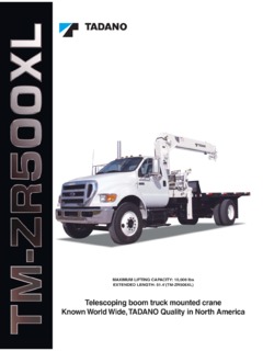 Tadano TM-ZR506XL Specifications