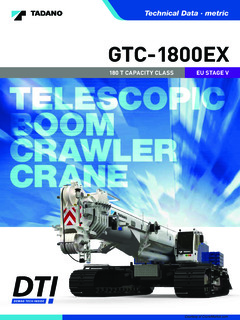 Tadano GTC-1800EX Specifications