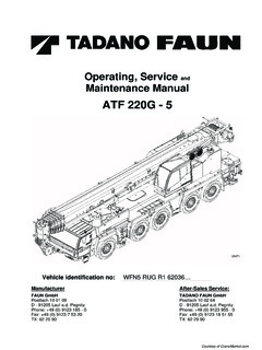 Tadano Faun ATF 220G-5 Specifications