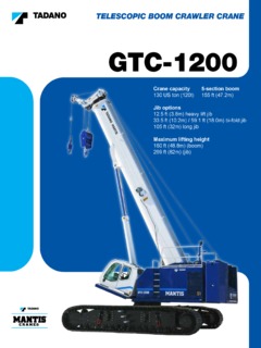 Tadano GTC-1200 Specifications