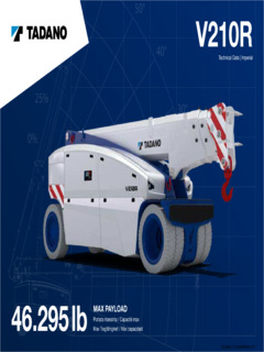 Tadano V210R Specifications