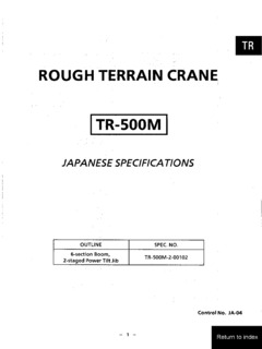 Tadano TR-500M-2 Specifications