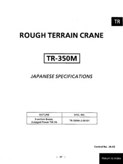 Tadano TR-350M-2 Specifications