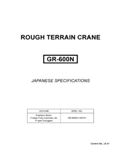 Tadano GR-600N-2 Specifications