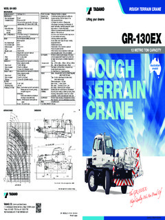 Tadano GR-130EX Specifications
