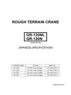 Tadano GR-120NL Specifications