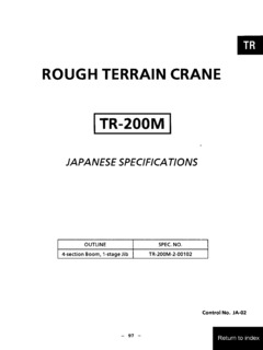 Tadano TR-200M-2 Specifications