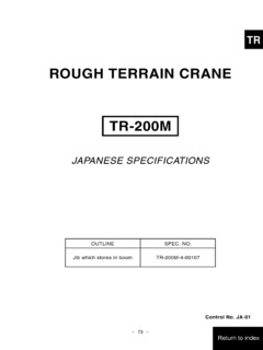 Tadano TR-200M-4 Specifications