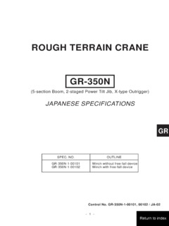 Tadano GR-350N-1 Specifications
