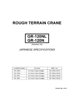 Tadano GR-120NL Specifications