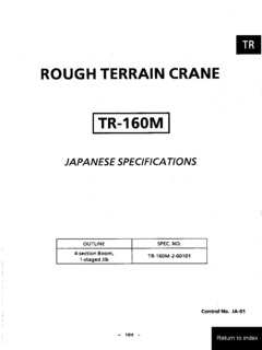 Tadano TR-160M-2 Specifications