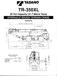 Tadano TR-350XL Specifications