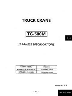 Tadano TG-500M-4 Specifications