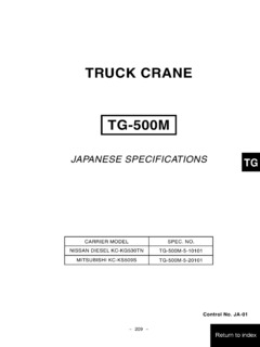 Tadano TG-500M-5 Specifications