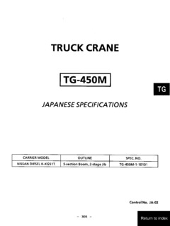 Tadano TG-450M-1 Specifications