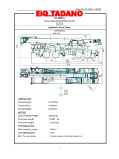 Tadano GT-350E-2 Specifications